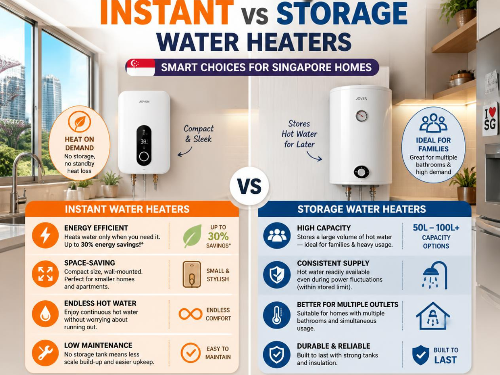 Instant vs Storage Water Heater Singapore: Which to Pick
